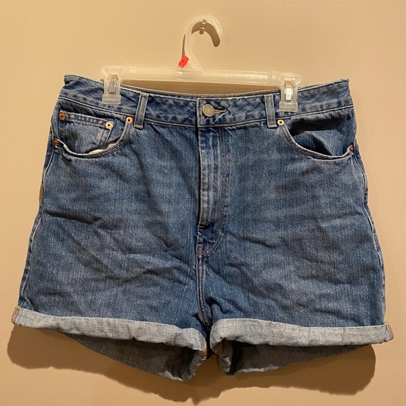 high waisted denim shorts size 16